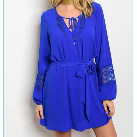 royal blue tunic dress
